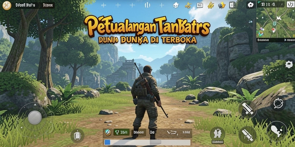 Tangkapan layar gameplay 9ZK menunjukkan eksplorasi dunia terbuka yang luas.