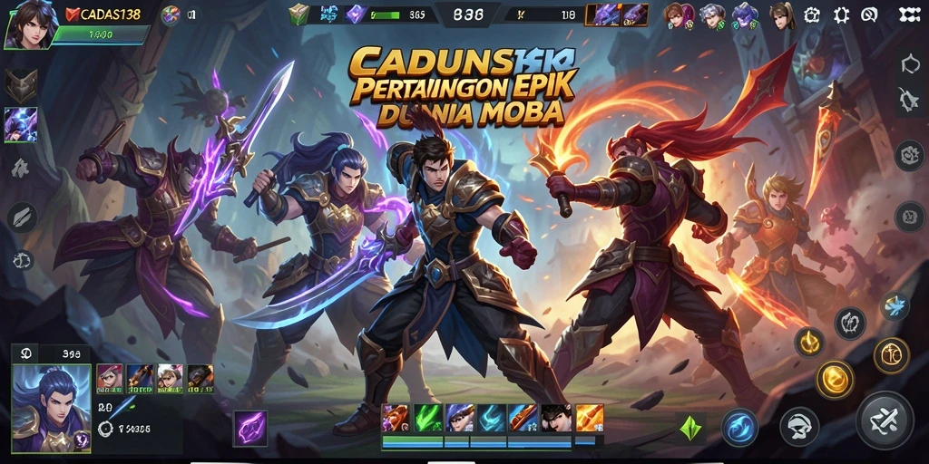 Tampilan gameplay seru dari CADAS138 dalam pertarungan MOBA.