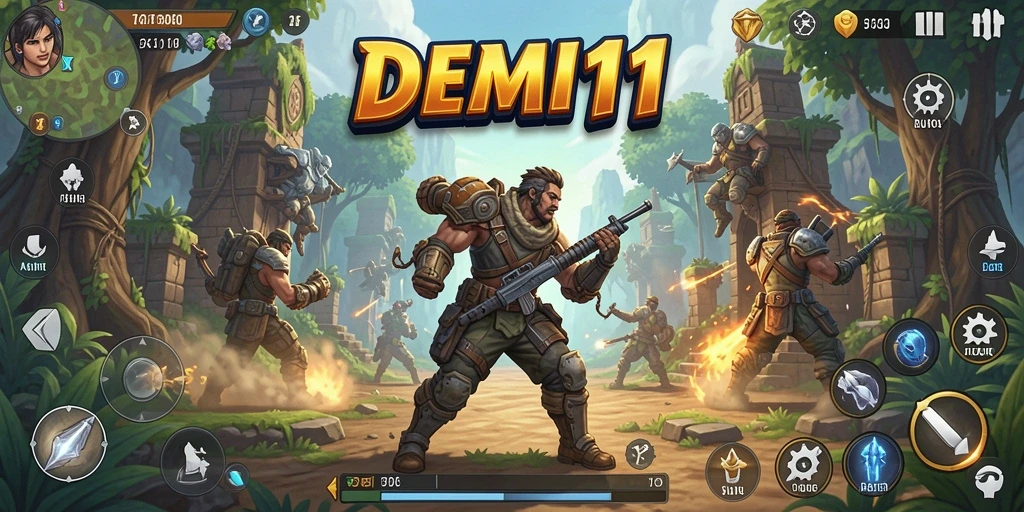 Screenshot utama DEMI11 menampilkan aksi seru dalam petualangan ARPG.
