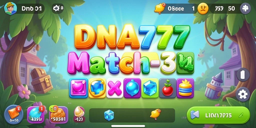 Tampilan menarik dari gameplay DNA777 yang menantang di setiap level.