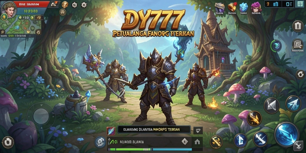 Screenshot gameplay DY777 menampilkan aksi seru dalam dunia MMORPG.