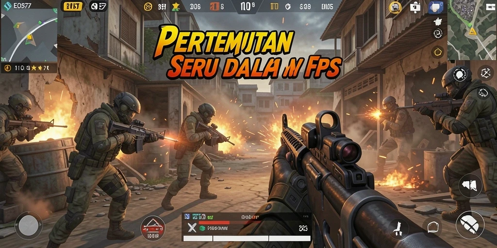 Gameplay seru dari EOS77 dalam aksi FPS.