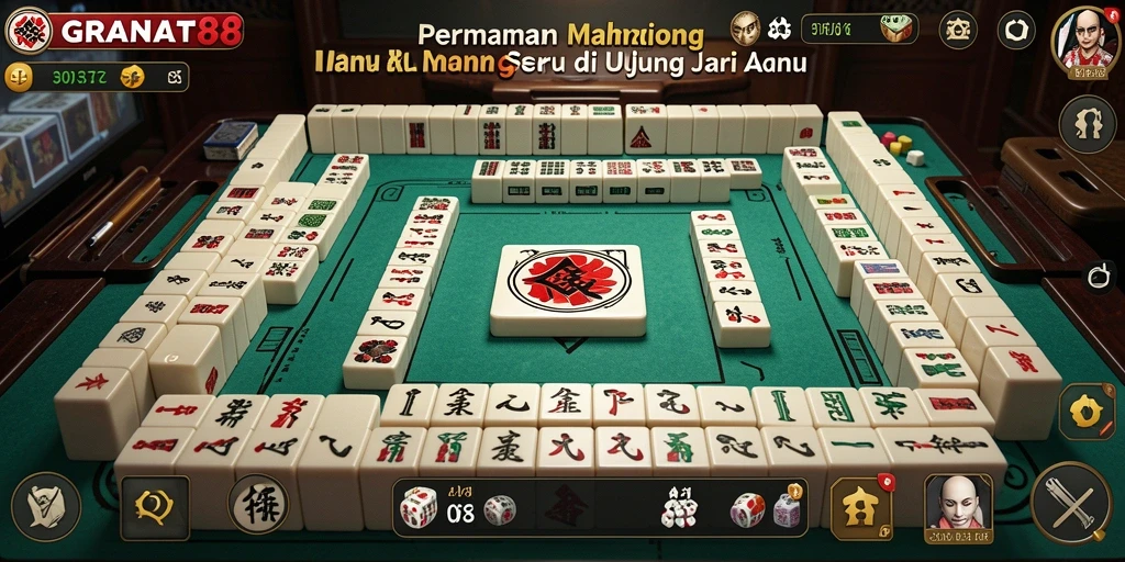 Tampilan gameplay seru dari permainan Mahjong di GRANAT88.
