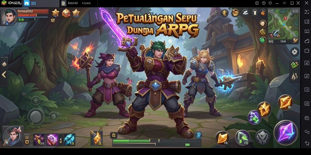 Screenshot gameplay menunjukkan pertarungan seru dan karakter yang dinamis.
