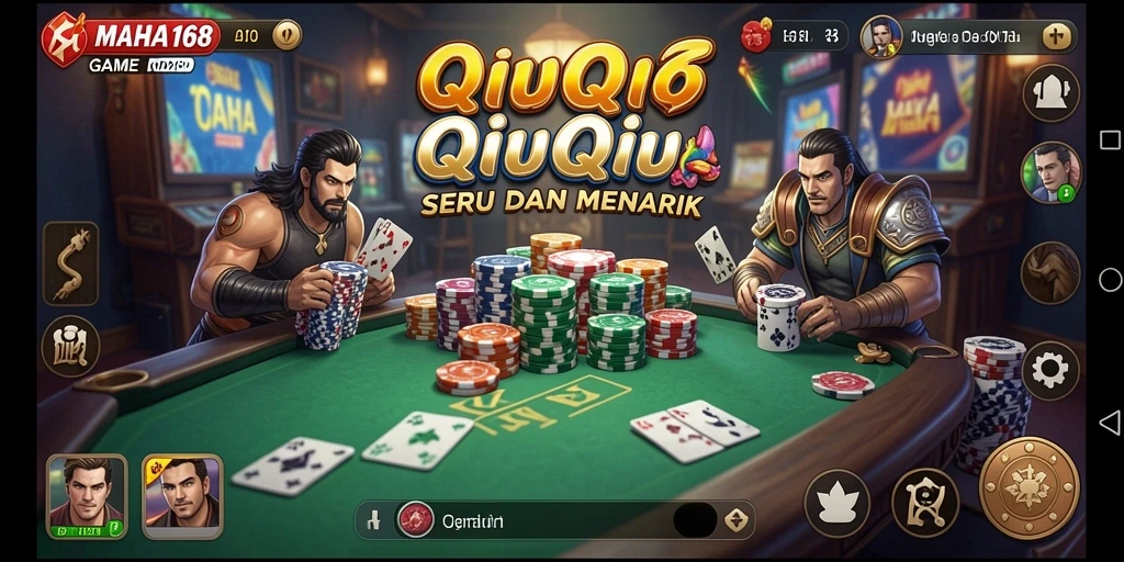 Screenshot gameplay MAHA168 menampilkan keseruan permainan QiuQiu.