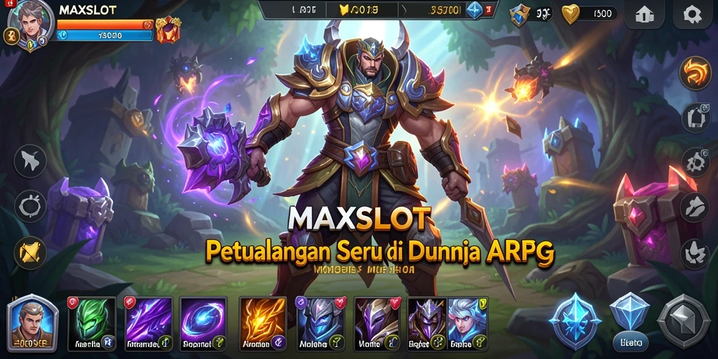 Tangkapan layar gameplay seru MAXSLOT dengan karakter petualang.