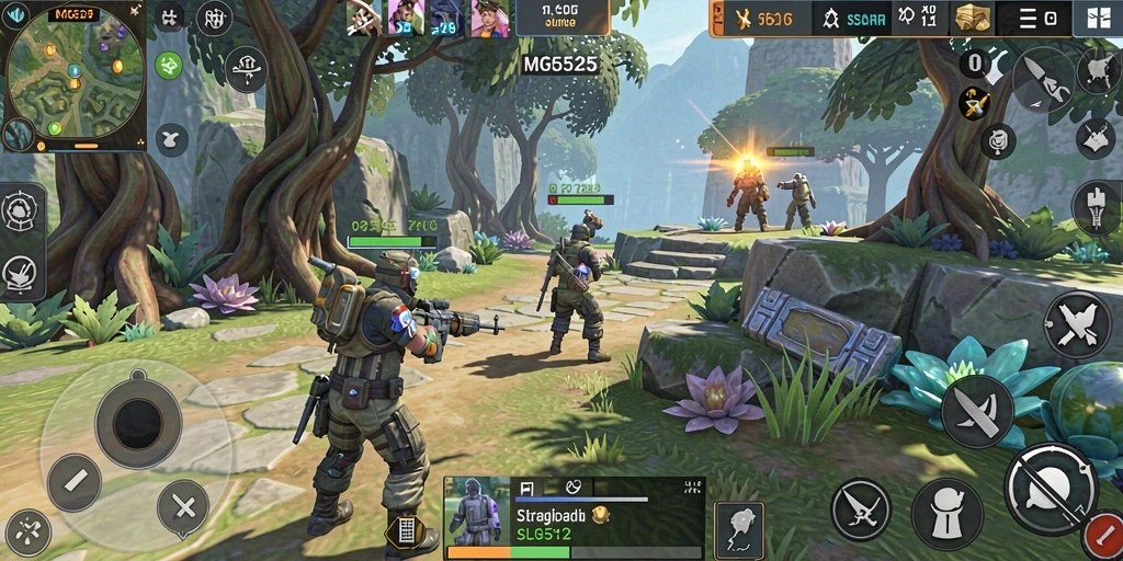 Tampilan dinamis dan strategis dalam gameplay MG525.