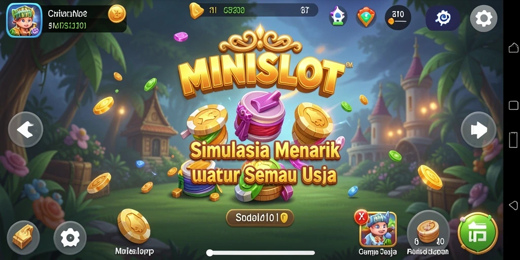 Tampilan gameplay menarik MINISLOT dengan berbagai mesin slot.