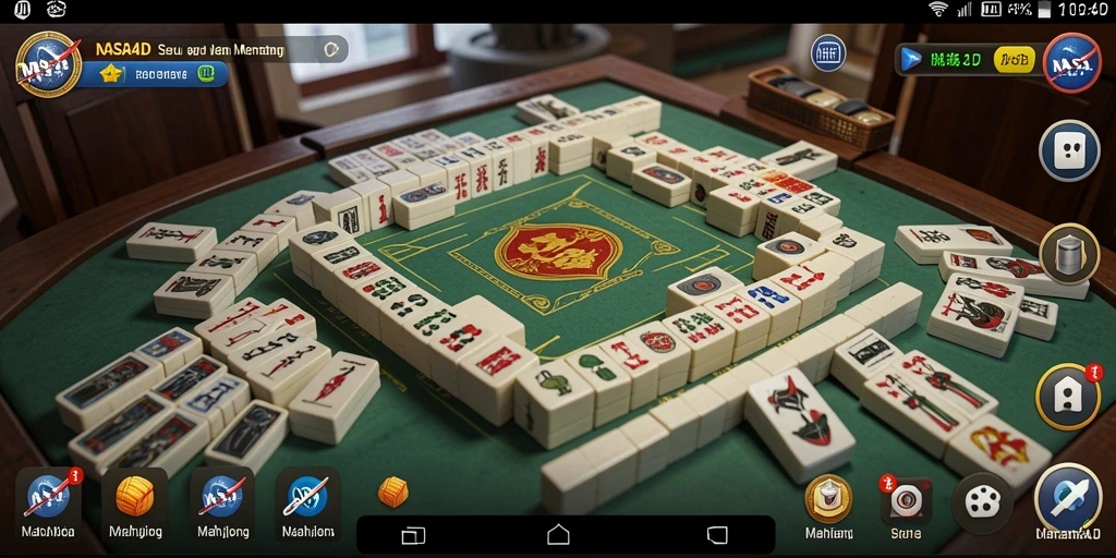 Tampilan screenshot utama dari gameplay Mahjong yang menarik di NASA4D.