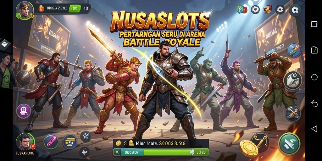Tampilan gameplay seru dalam NUSASLOTS dengan pertarungan sengit.