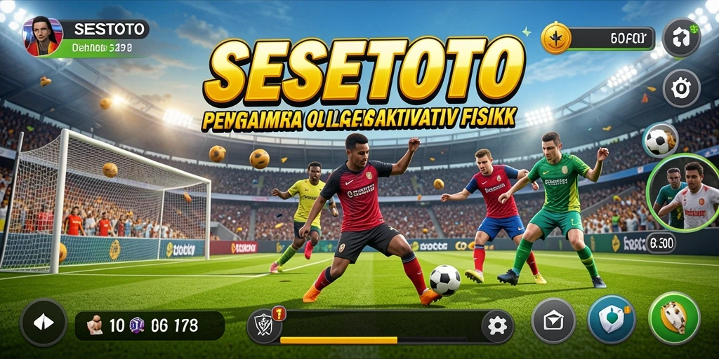 Tampilan gameplay SESETOTO menampilkan aksi olahraga yang dinamis dan mendebarkan.