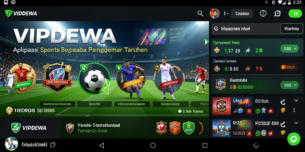 Tampilan menarik dari gameplay Sportsbook VIPDEWA saat memasang taruhan.